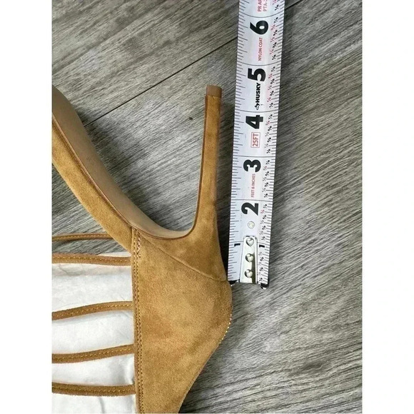 *NEW* Alejandra G. Heels - Size 40 (US‎ 9) Suede Fringe Tan High Heel Sandal - Picture 15 of 15